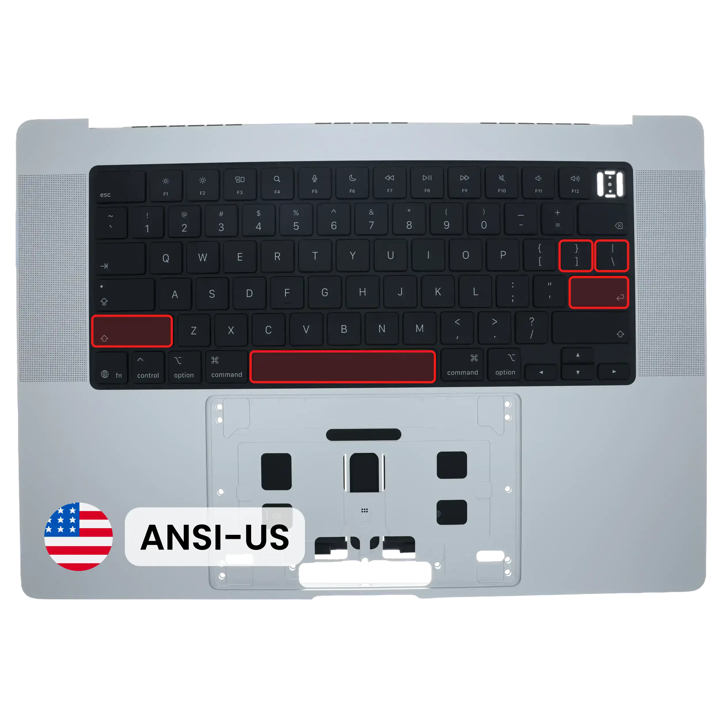 Top Case com Teclado ANSI US Silver para Portátil Apple MacBook Pro 16" A3428/A3429 (2026) | OEM Original - Image 2