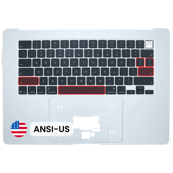 Top Case com Teclado ANSI US Silver para MacBook Air 15″ A3448 (2026) — OEM