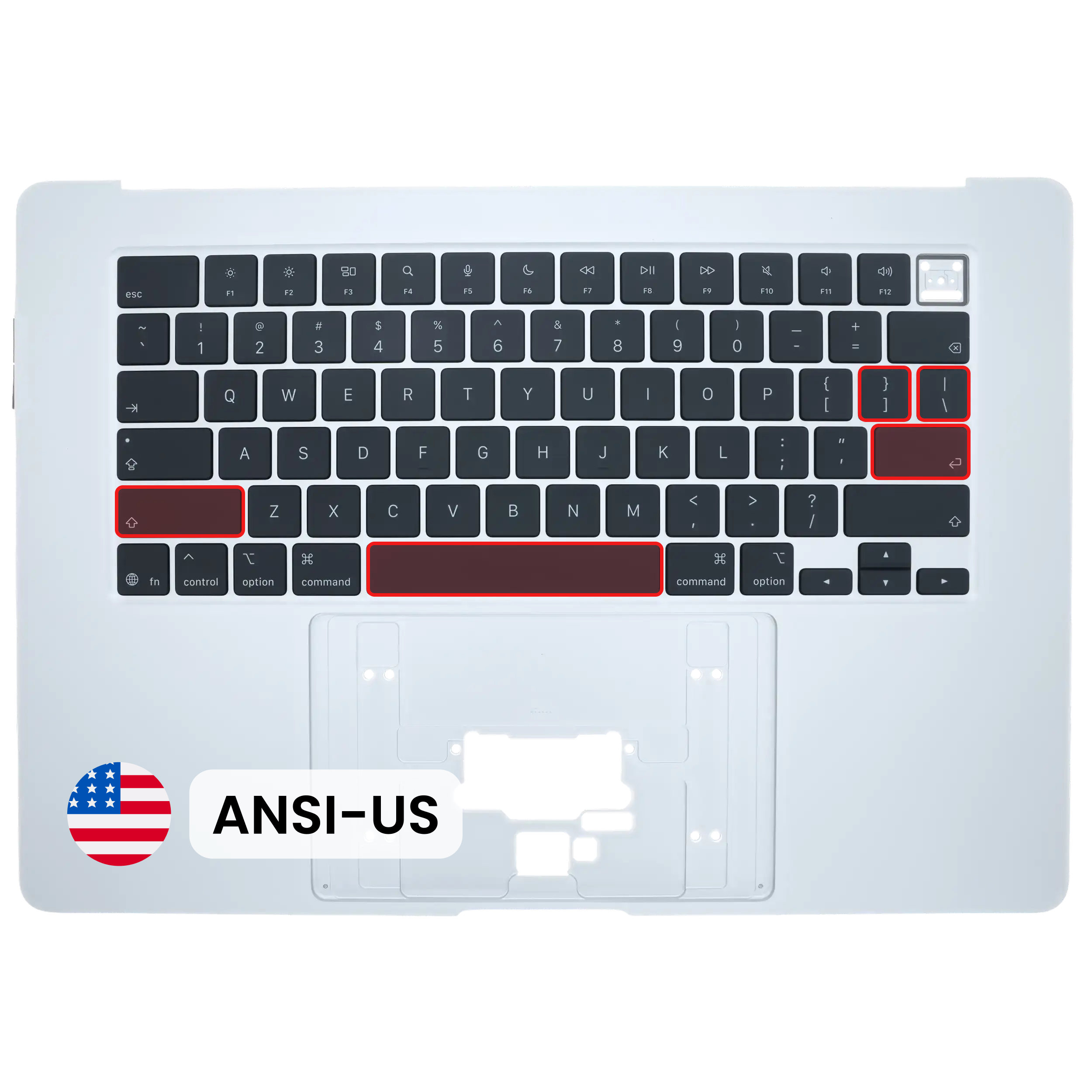 Top Case com Teclado ANSI US Silver para MacBook Air 15″ A3448 (2026) — OEM