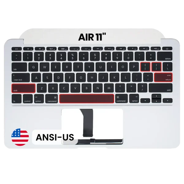 Top Case com Teclado ANSI US sem Retroiluminação para MacBook Air 11″ A1465 Mid 2012 | OEM Novo