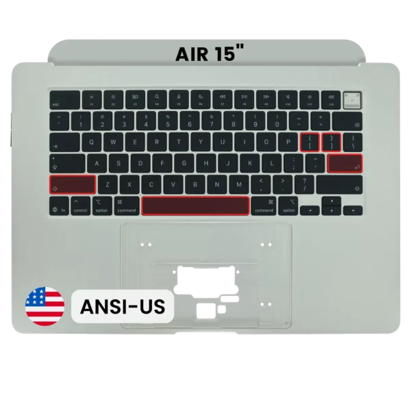 Top Case com Teclado ANSI US para MacBook Air 15″ A3448 (2026) — OEM Original, Starlight