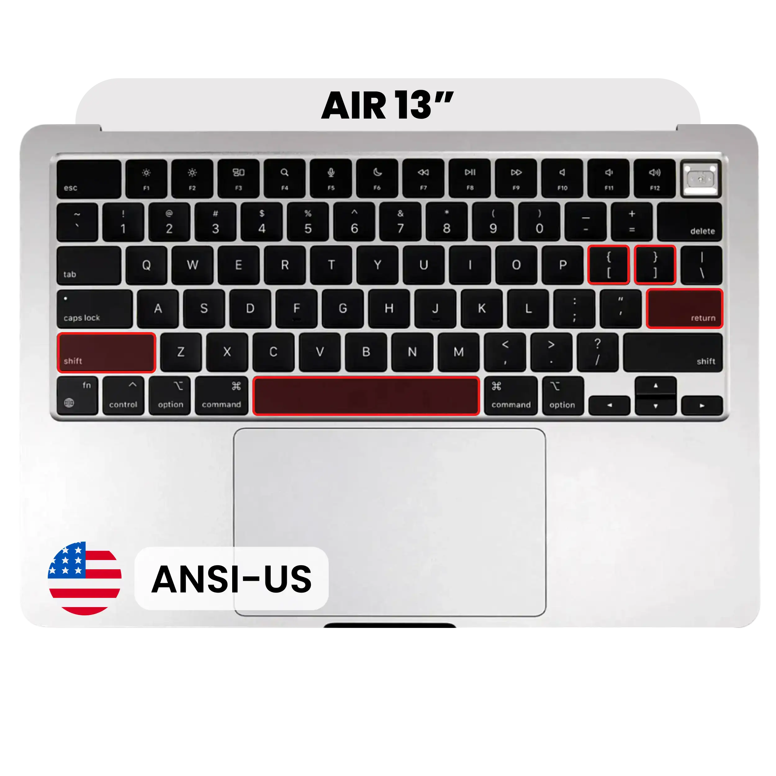 Top Case com Teclado US ANSI para MacBook Air 13″ A3240 (2025) — OEM Original, Prateado - Image 2