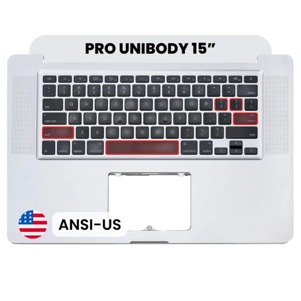 Top Case com Teclado ANSI US para MacBook Pro 15″ A1286 Mid 2009