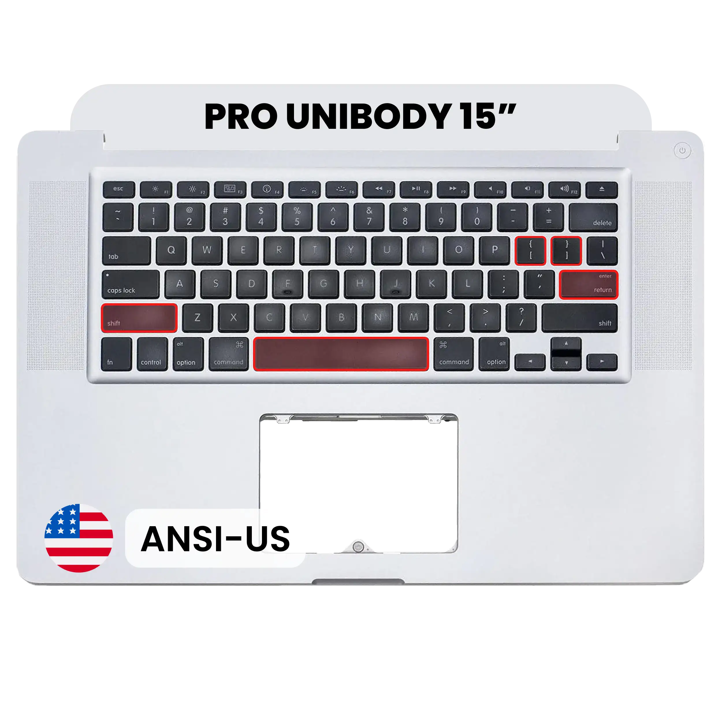 Top Case com Teclado ANSI US para MacBook Pro 15″ A1286 Mid 2009