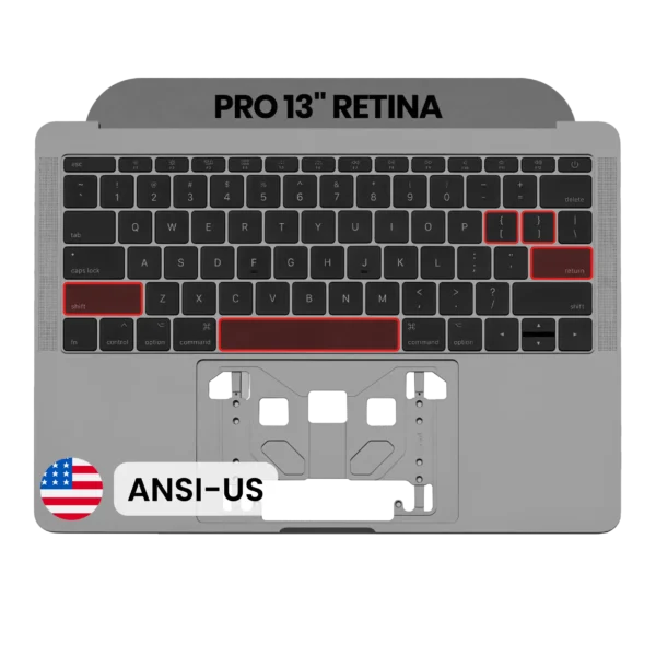 Top Case Completo com Teclado ANSI US Space Gray para MacBook Pro 13″ A1708 (2016–2017)