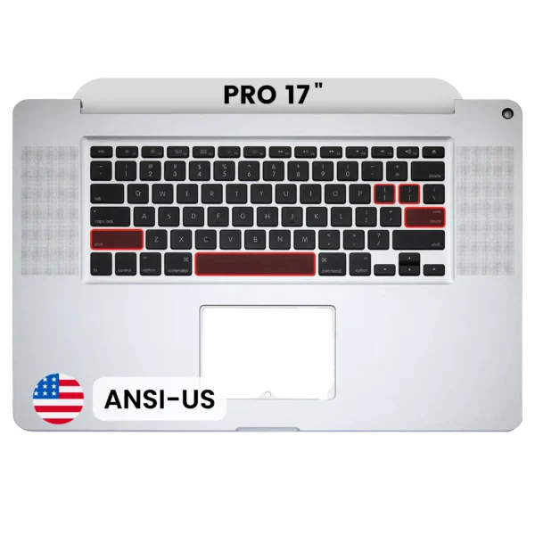 Top Case com Teclado ANSI US para Portátil MacBook Pro 17″ A1297 (2009)