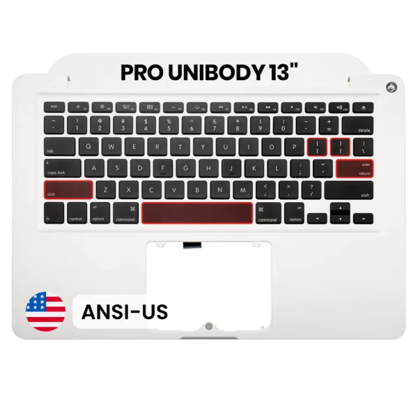 Top Case com Teclado ANSI US para Apple MacBook Unibody 13″ A1278 (Late 2011 / Mid 2012)