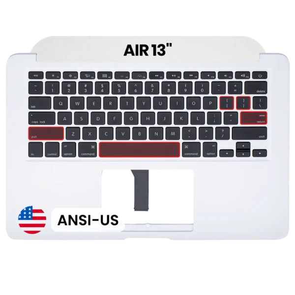 Top Case OEM para Portátil MacBook Air 13" A1466 Mid 2012 com Teclado ANSI US | Grau A