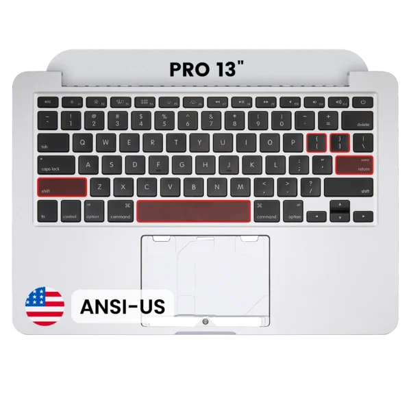 Top Case com Teclado ANSI US para Apple MacBook Pro 13" Retina A1425 (Late 2012 / Early 2013) — OEM Usado Grade A