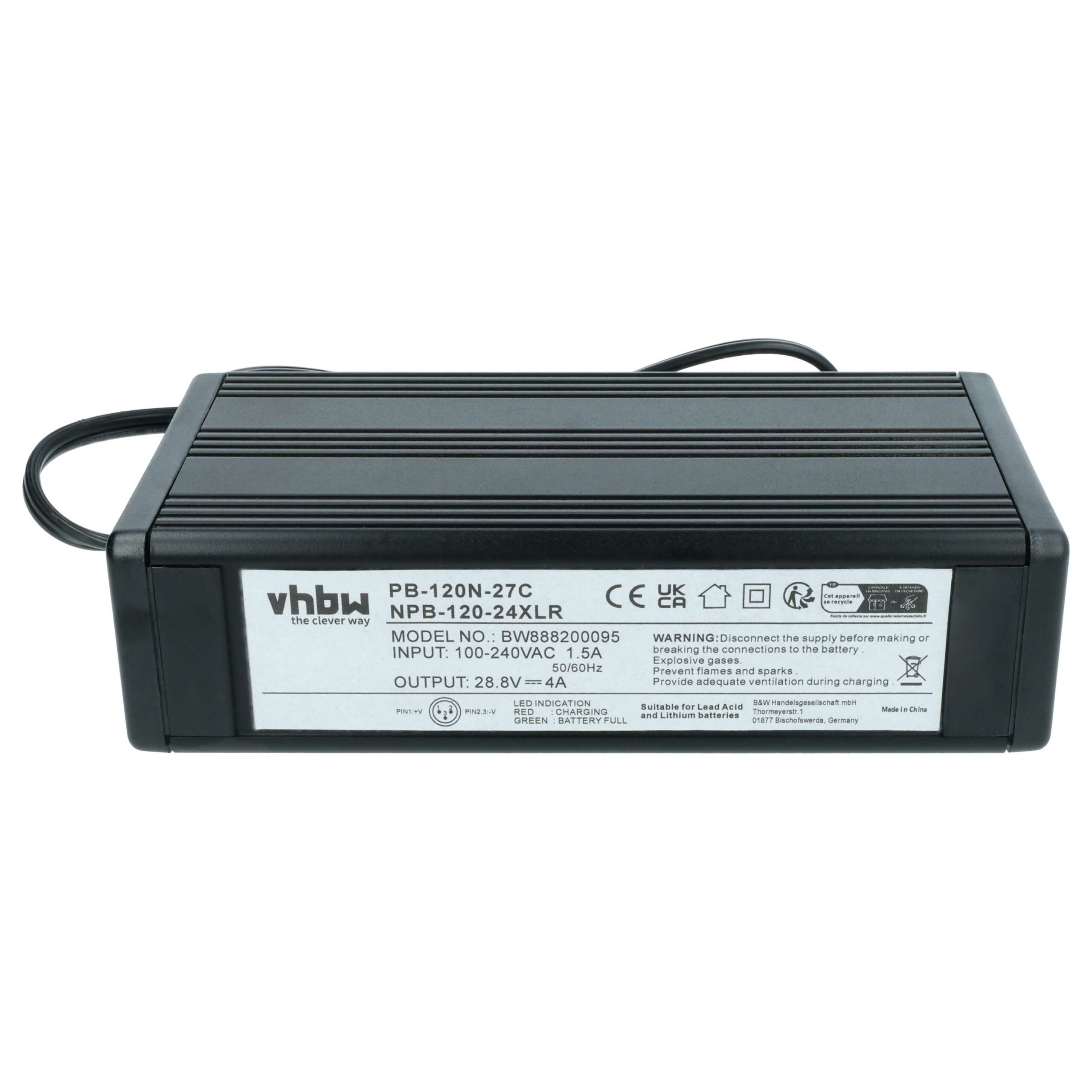 Carregador vhbw para baterias de 24 V de robots corta-relva Ambrogio - Image 3