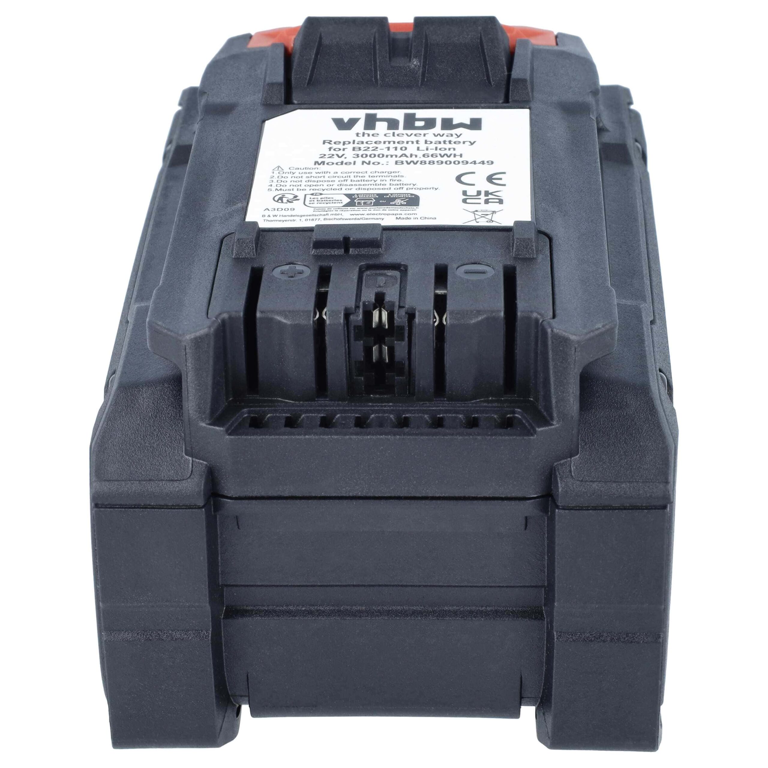 Bateria vhbw para ferramentas Hilti B22 / B 22-110, 22 V, 3000 mAh, Li-Ion - Image 4