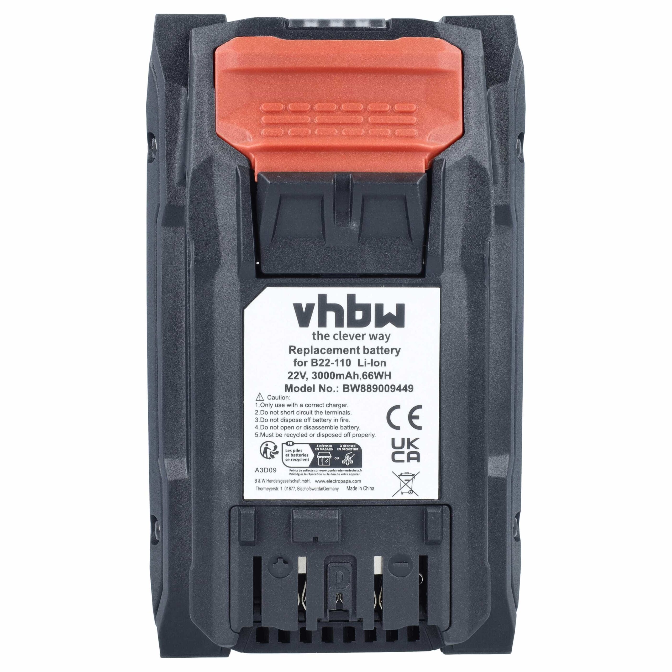 Bateria vhbw para ferramentas Hilti B22 / B 22-110, 22 V, 3000 mAh, Li-Ion - Image 3