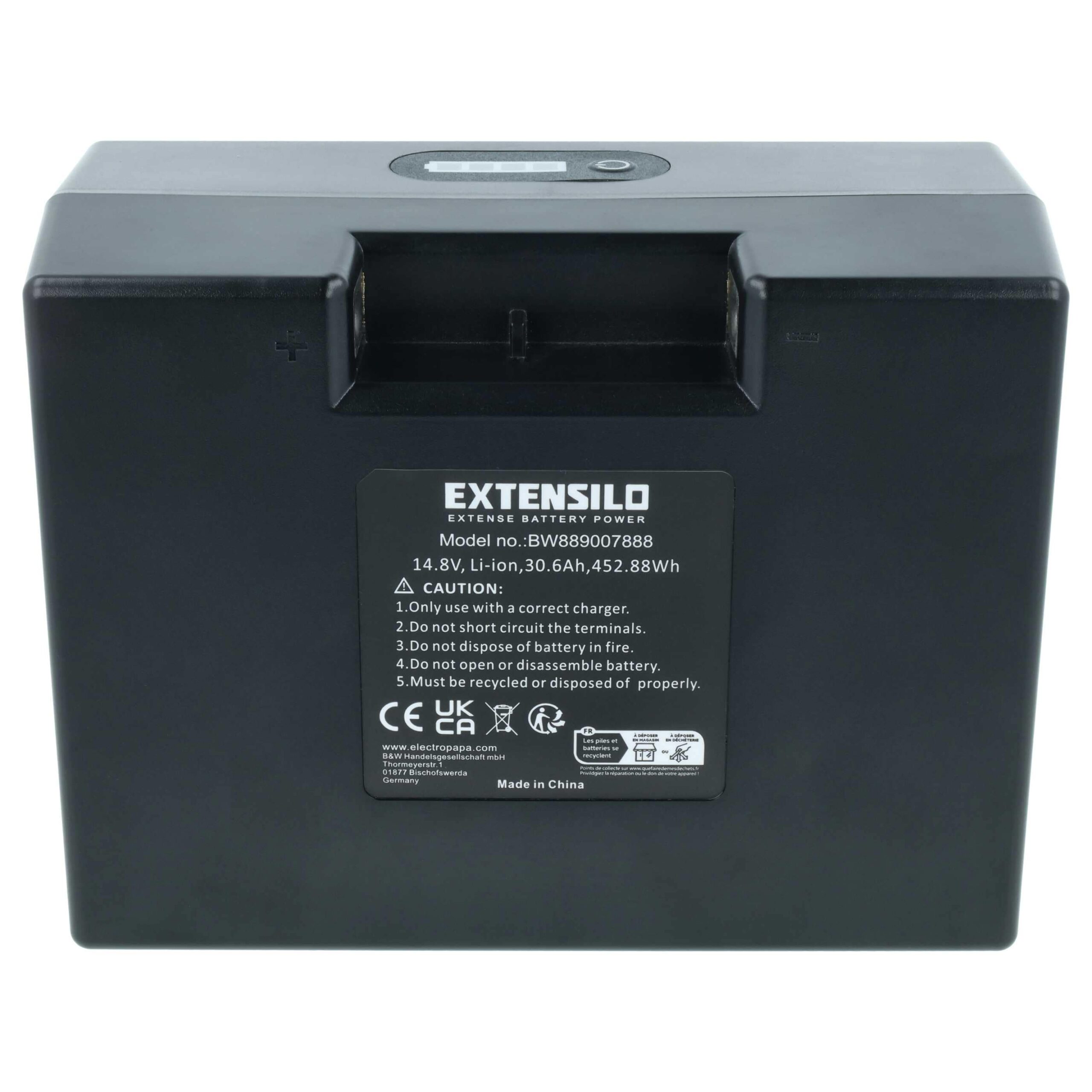 Bateria EXTENSILO Li-Ion para Carrinho de Golfe 14.8V 30.6Ah (30600mAh) com Carregador - Image 2