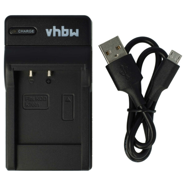 Carregador de Bateria USB-C vhbw + Cabo para Câmaras Digitais Praktica, Jay-Tech, Hitachi, Kodak - 0.5A