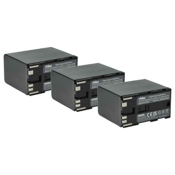 Baterias para Câmara vhbw 3x substitui Canon BP-975 - 6600 mAh 7.4 V Li-Ion
