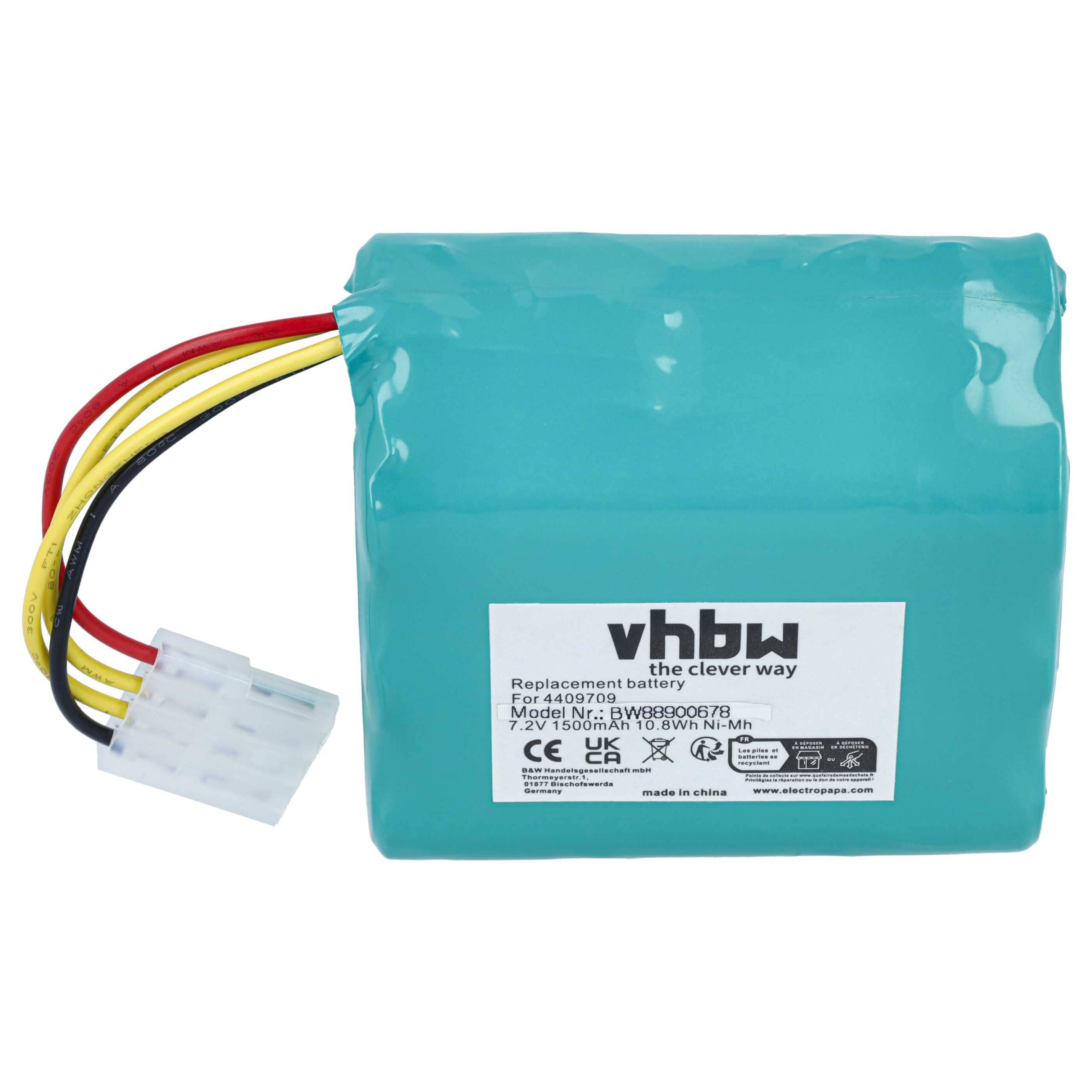 Bateria vhbw 1500 mAh para aspiradores Neato XV-11, XV-12, XV-14, XV-15, XV-21, XV-25 e Vorwerk VX100 — 7.2 V NiMH - Image 3