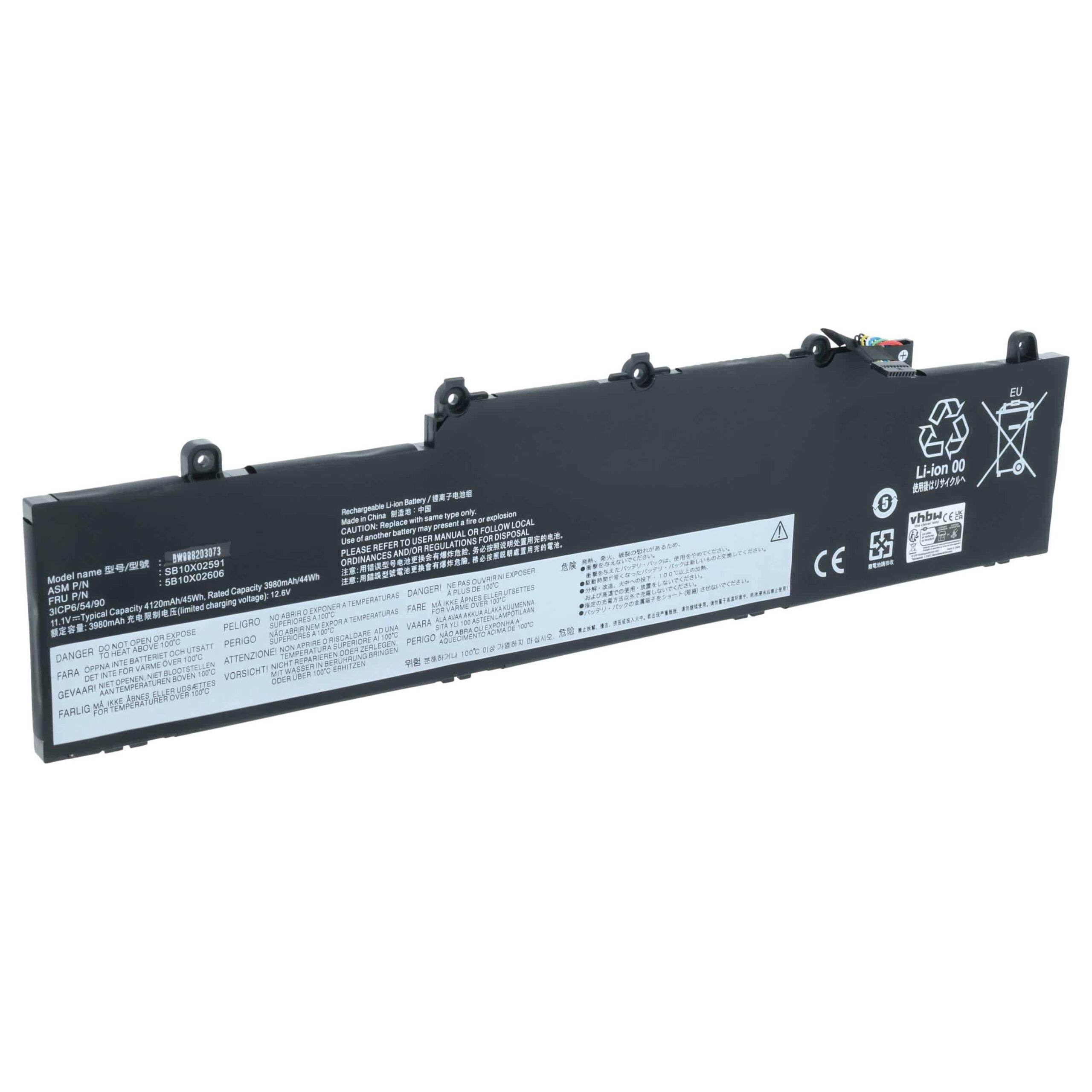 Bateria vhbw para Lenovo ThinkPad E14/E15 Gen 2, 3950 mAh, 11,34 V