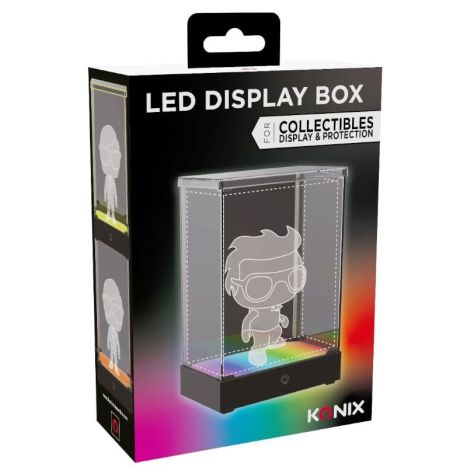 Vitrina LED Konix para Figuras 9x9x14cm com LED RGB e Cabo USB