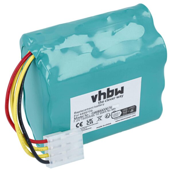 Bateria vhbw 1500 mAh para aspiradores Neato XV-11, XV-12, XV-14, XV-15, XV-21, XV-25 e Vorwerk VX100 — 7.2 V NiMH