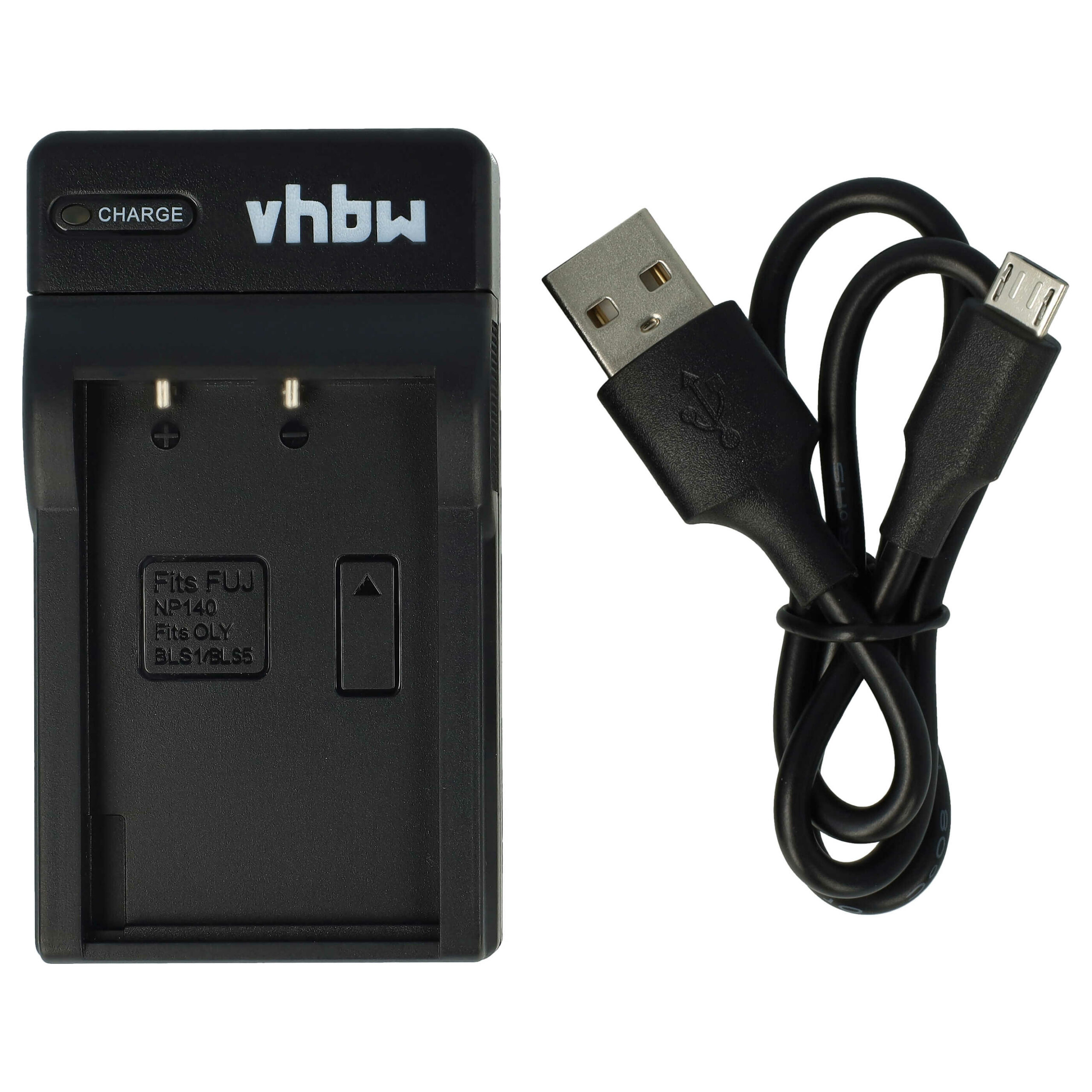 Carregador USB-C vhbw + Cabo para Câmara Fujifilm e Olympus - 0.5 A