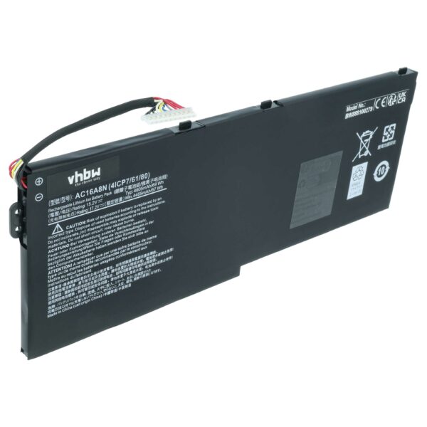 Bateria vhbw para Acer Aspire V15/V17 Nitro, 4400 mAh, 15,2 V