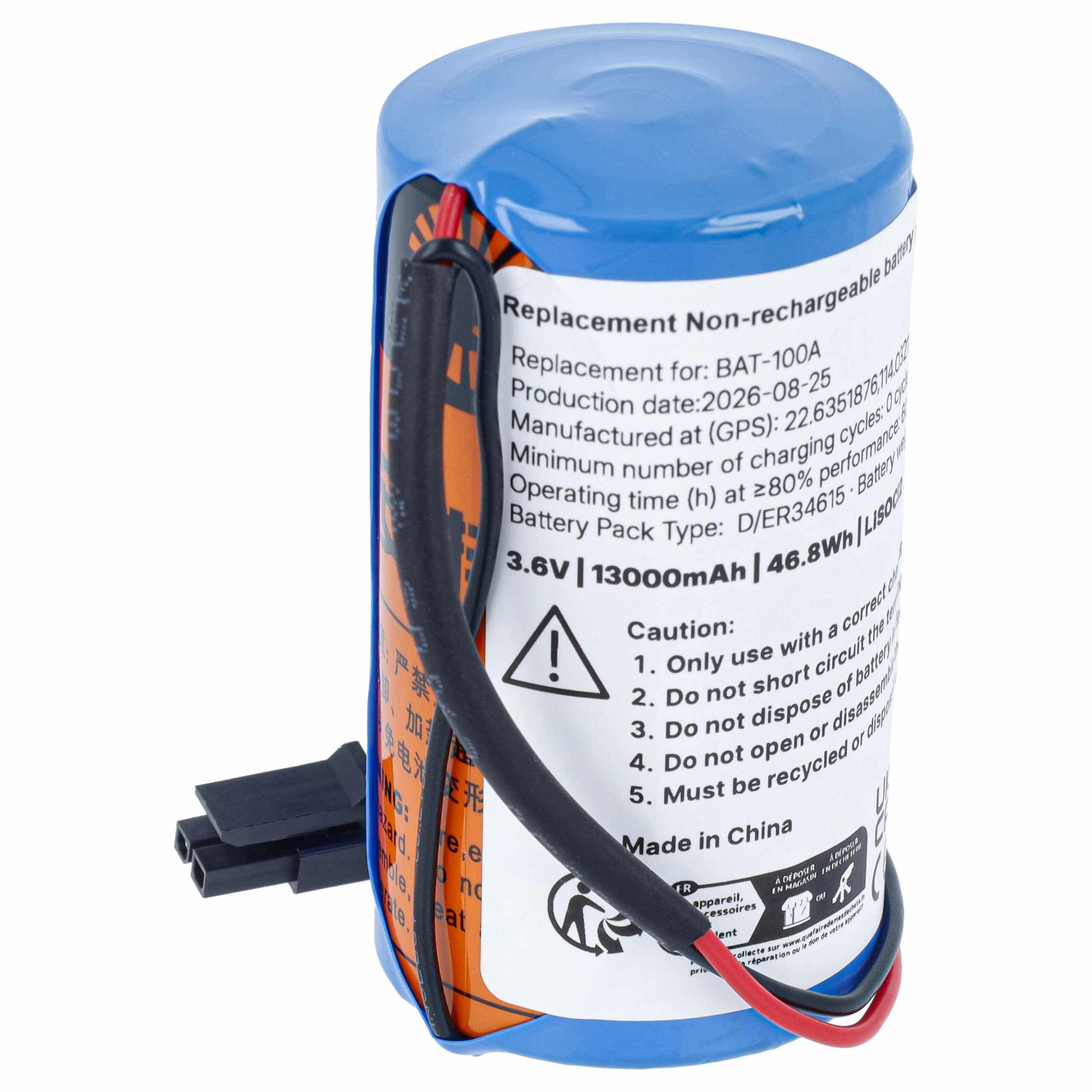 Bateria vhbw para sistemas de alarme Jablotron BAT-100A, 13000 mAh, 3,6 V, Li-SOCl2 - Image 3