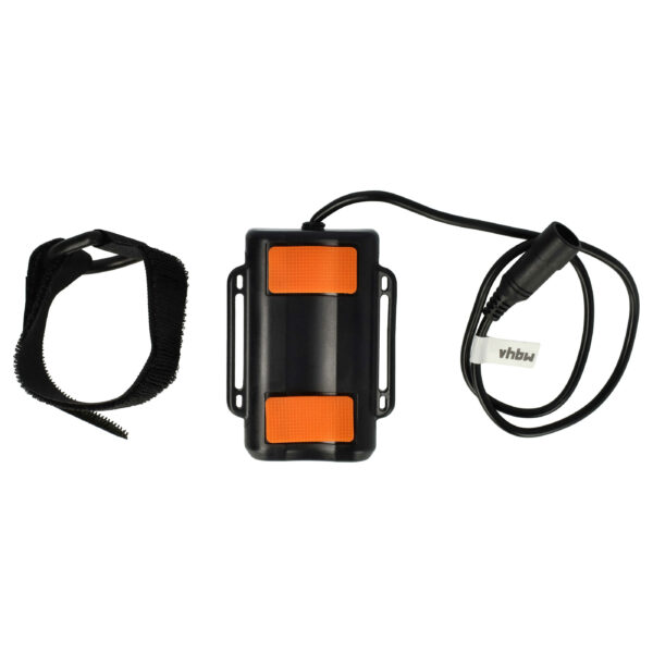 Bateria para luz de bicicleta vhbw 6000 mAh 8.4 V Li-Ion, impermeável — compatível com Huaxi HX-901A