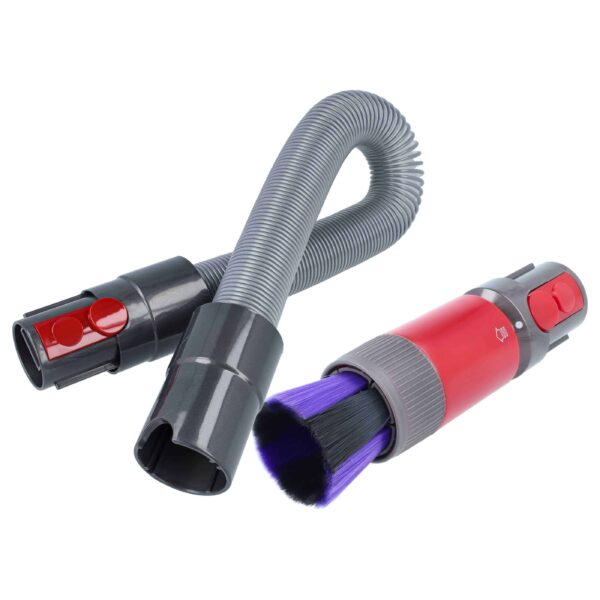 Extensão de mangueira de aspiração vhbw de 52 a 157 cm com escova para Dyson V7, V8 e V10