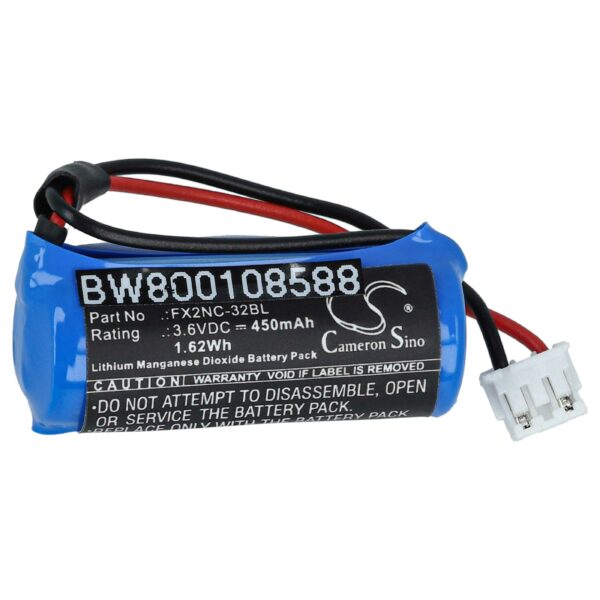 Bateria vhbw para controladores industriais Mitsubishi FX2NC, 450 mAh, 3,6 V