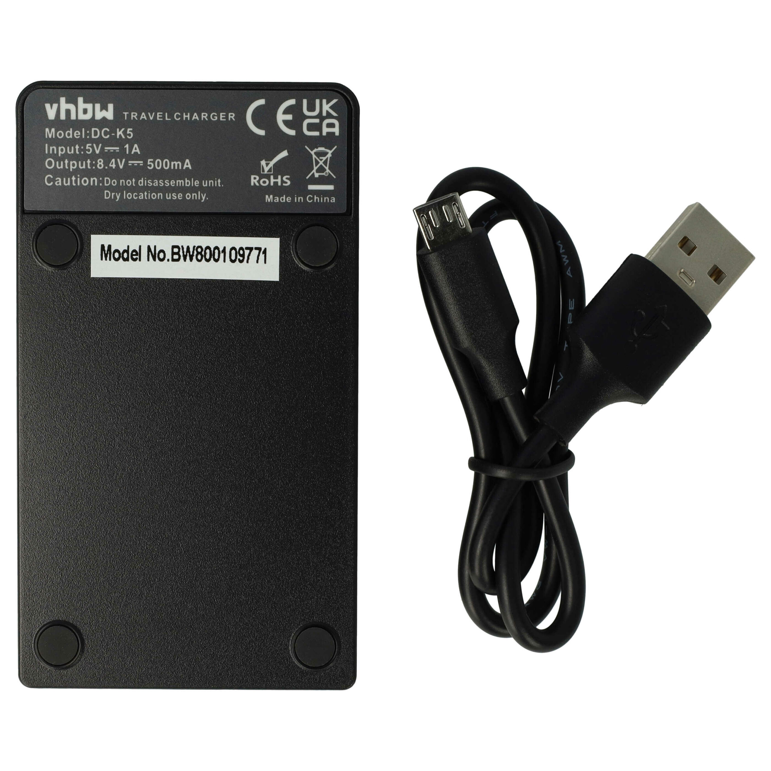 Carregador USB-C vhbw para Câmara JVC CU-VH1 / GR-33 com Cabo Incluído - Image 2
