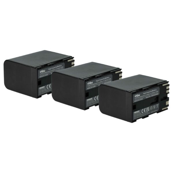 Baterias para Câmaras de Vídeo vhbw 3x substitui Canon BP-955, BP-925, BP-975 - 6000 mAh 7.4 V