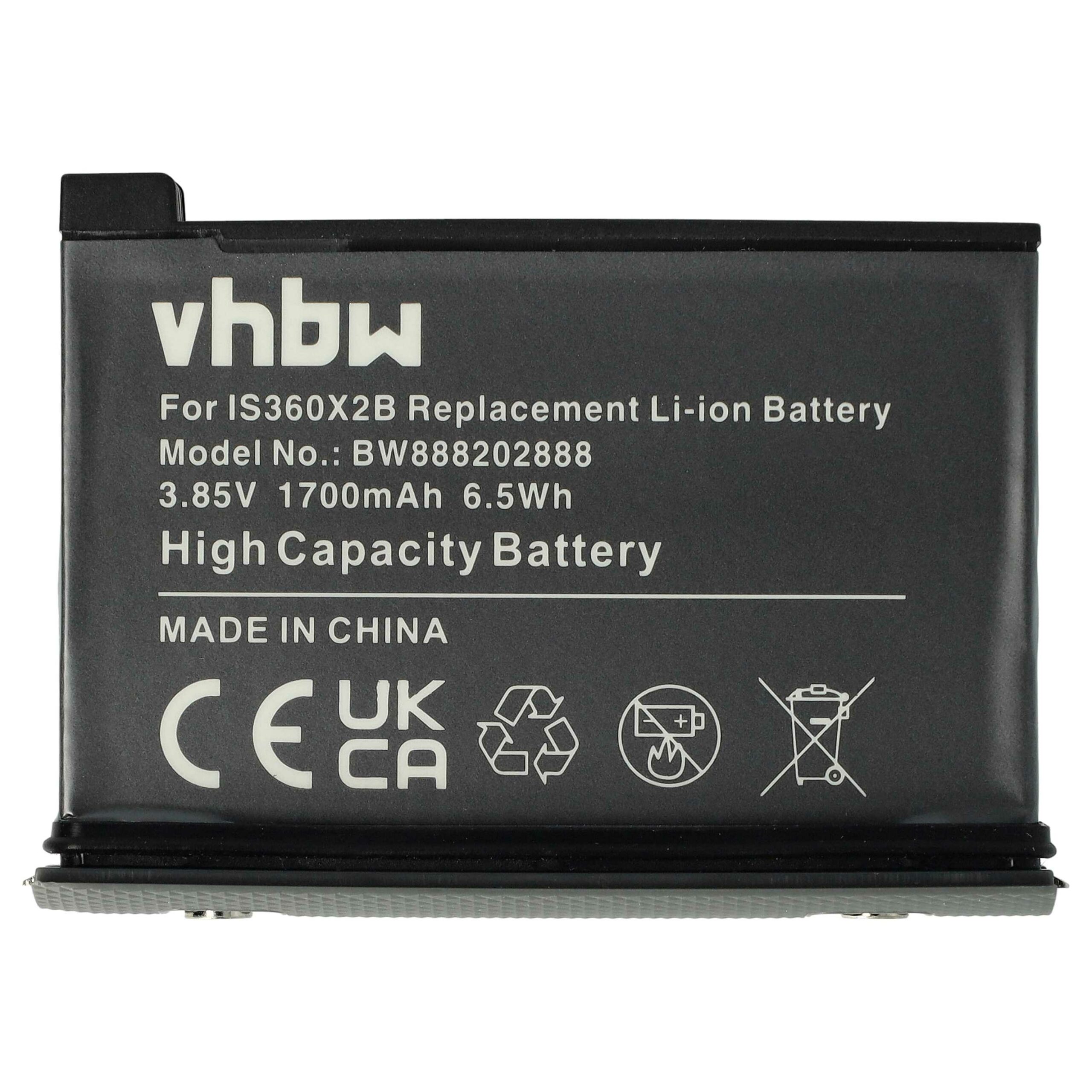 2x Bateria vhbw para Insta360 One X2 (1700mAh, 3.85V, Li-Ion) - Image 3