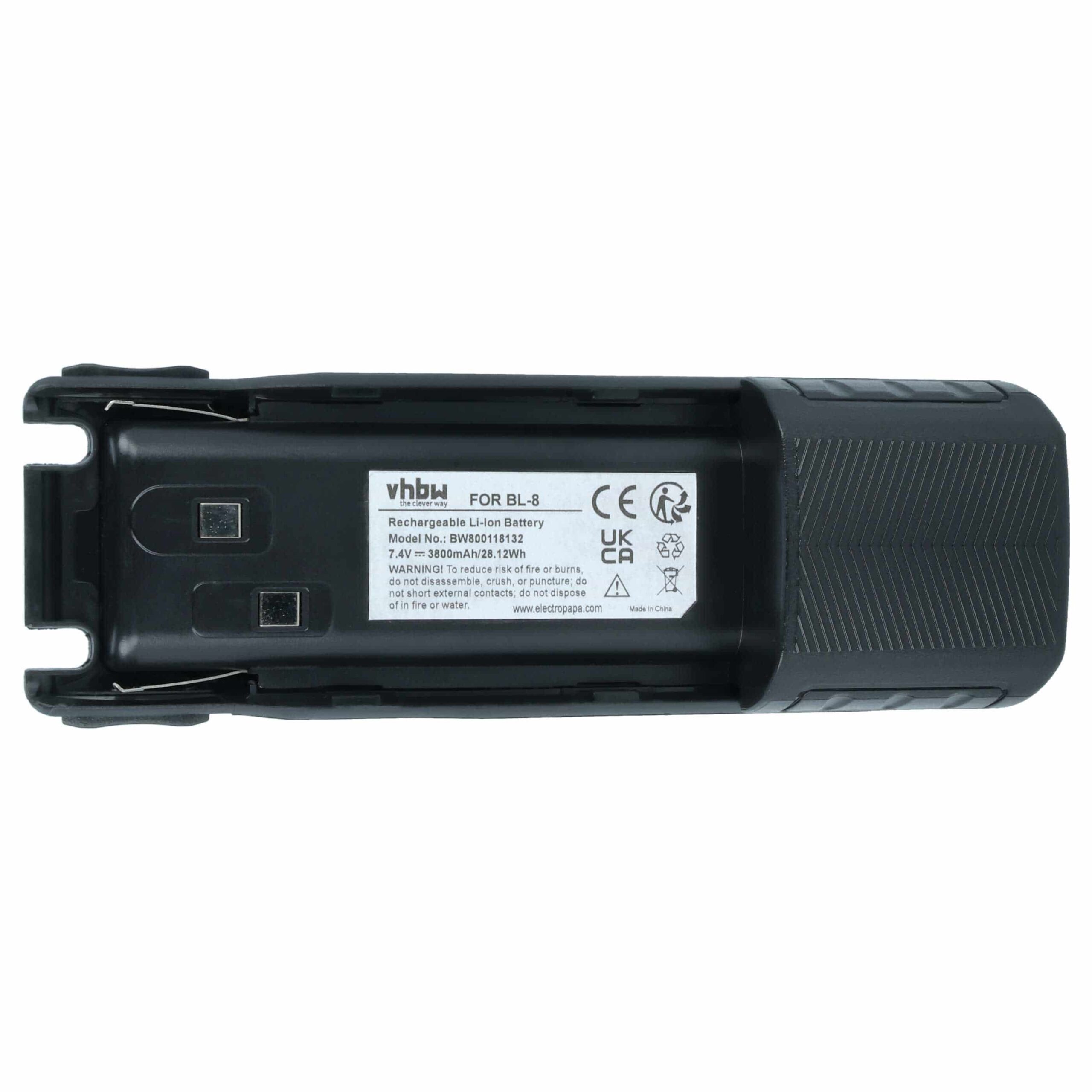 Pack de 3 baterias vhbw 3800 mAh para rádios Baofeng UV-8D, UV-8R e UV-82 - Image 3