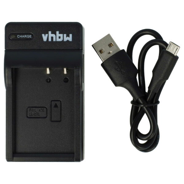 Carregador de Bateria USB-C + Cabo para Kodak Pixpro S1, AZ651 vhbw