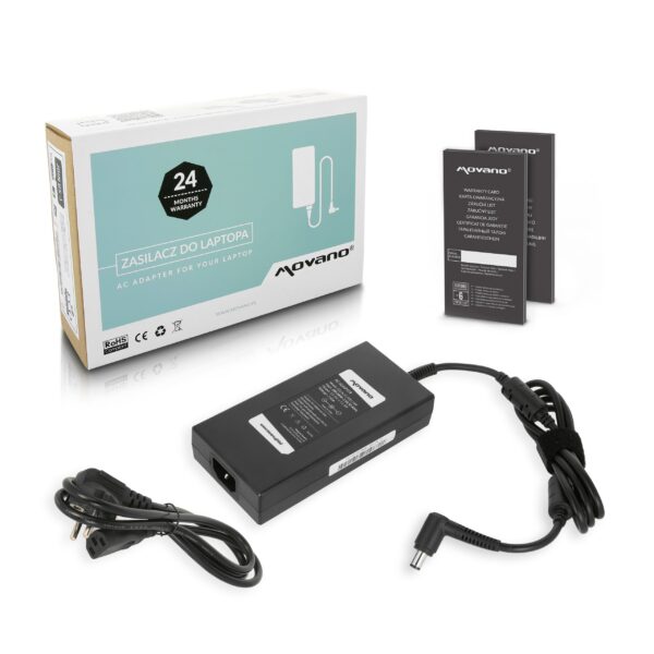 Carregador Movano 230W 19.5V 11.8A (7.4x5.0mm Pin) para Portátil Acer Predator Triton, Asus ROG, MSI GT72S