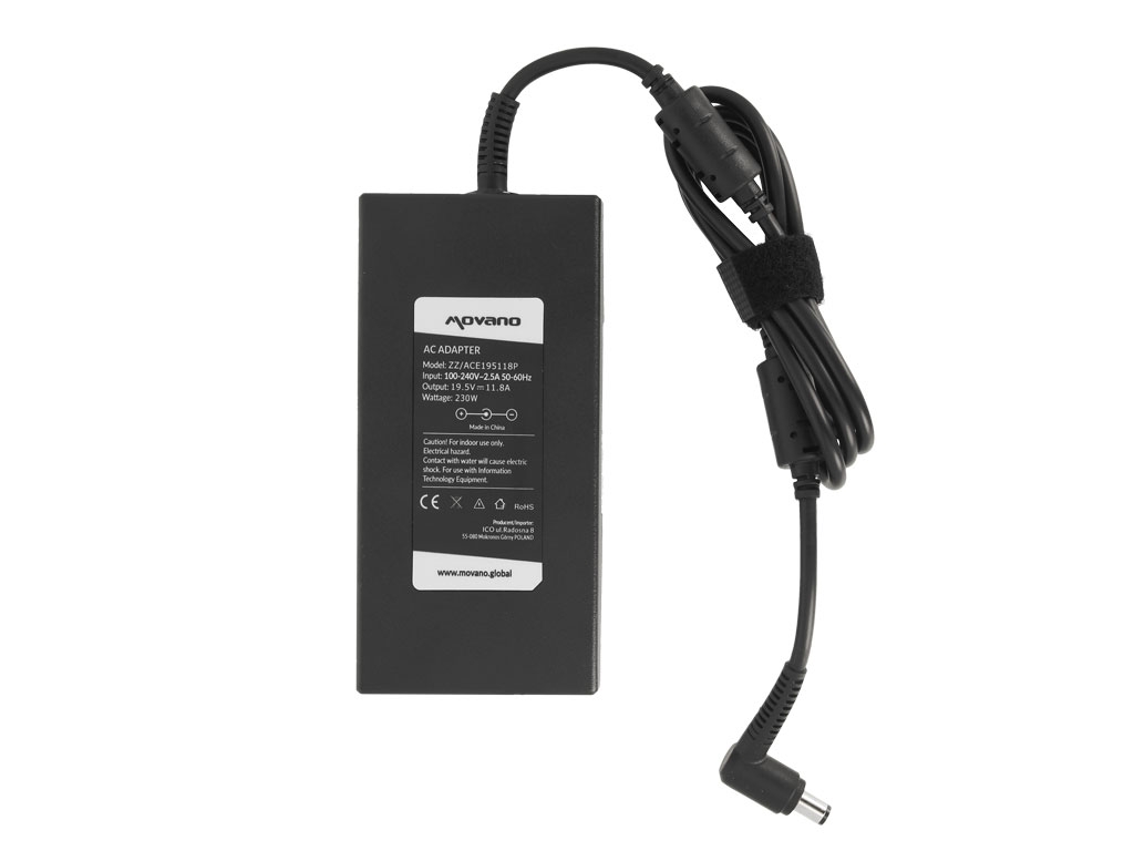 Carregador Movano 230W 19.5V 11.8A (7.4x5.0mm Pin) para Portátil Acer Predator Triton, Asus ROG, MSI GT72S - Image 4