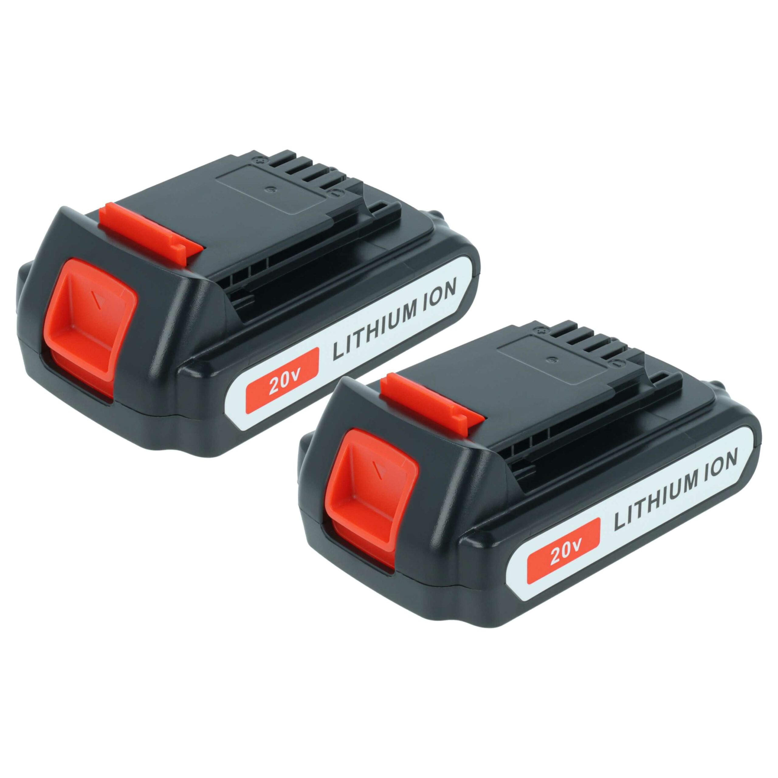 Conjunto de 2 Baterias vhbw para Ferramentas Elétricas Black & Decker / Stanley / Porter Cable - 2000 mAh, 20 V, Li-Ion