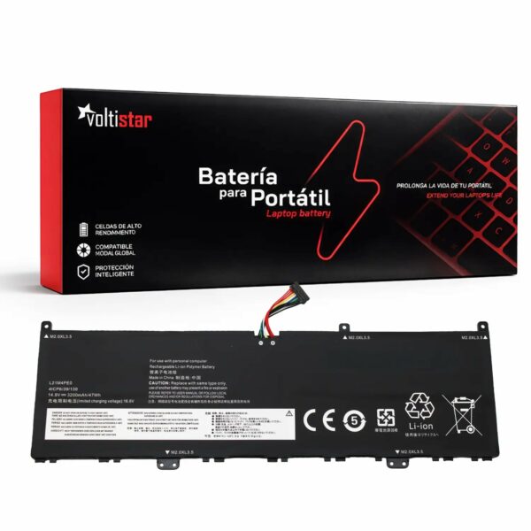 Bateria para Portátil Lenovo Yoga Pro 14S IAH7 ARH7 - 14.8V, 47WH, Li-Polymer | Compatível com L21M4PE0, L21L4PE0 e mais