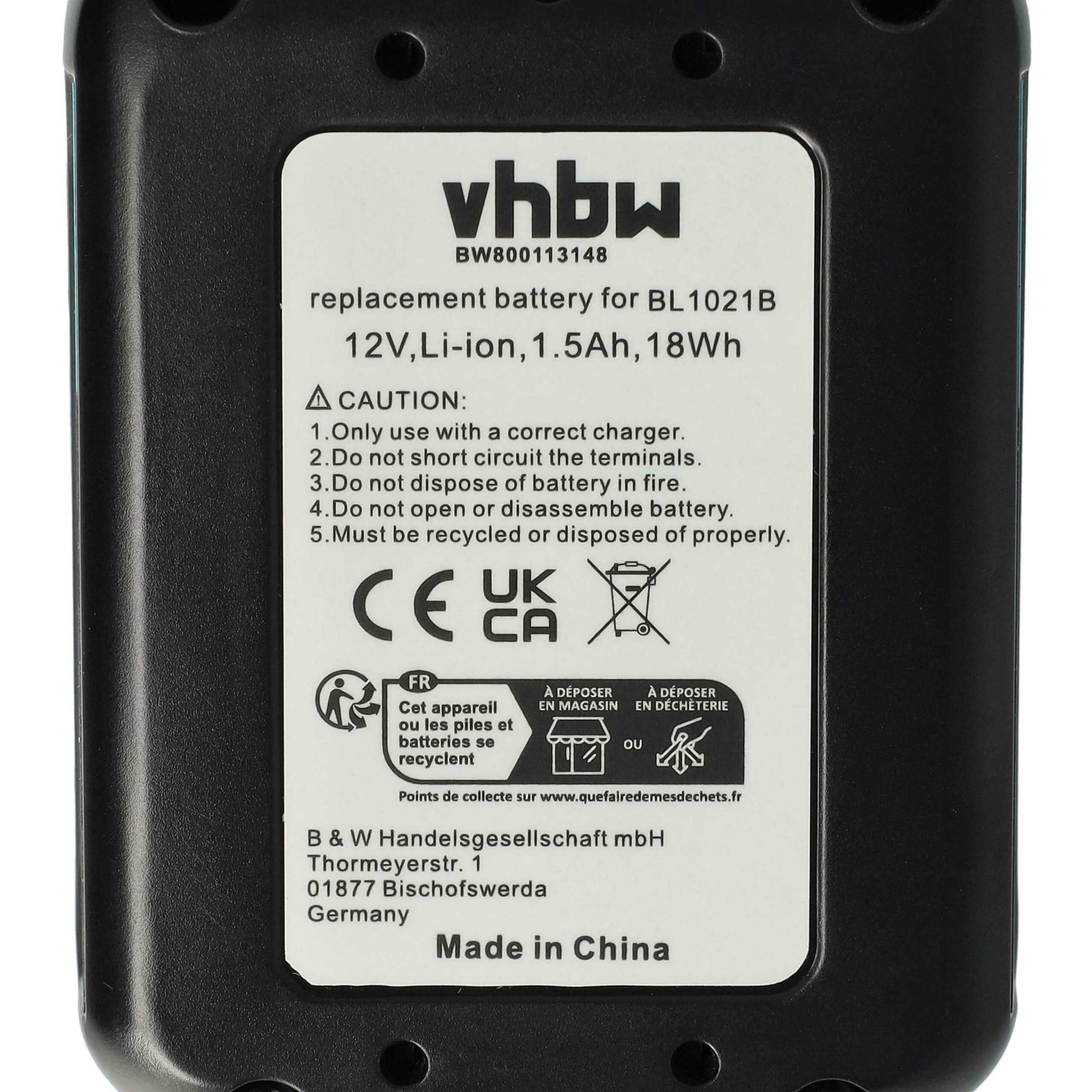 3x Baterias vhbw para Ferramentas Makita (1500 mAh, 12 V, Li-Ion) - Image 4