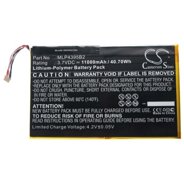 Bateria vhbw para Dispositivo de Diagnóstico Auto Autel MLP4395B2 - 11000 mAh 3.7 V