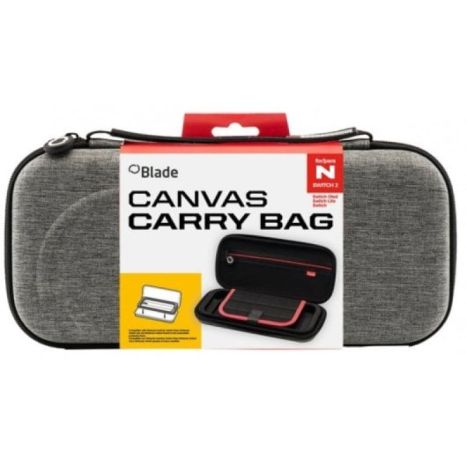 Bolsa de Transporte BLADE Canvas Carry Bag para Nintendo Switch / OLED / Lite / Switch 2 - Cinzento