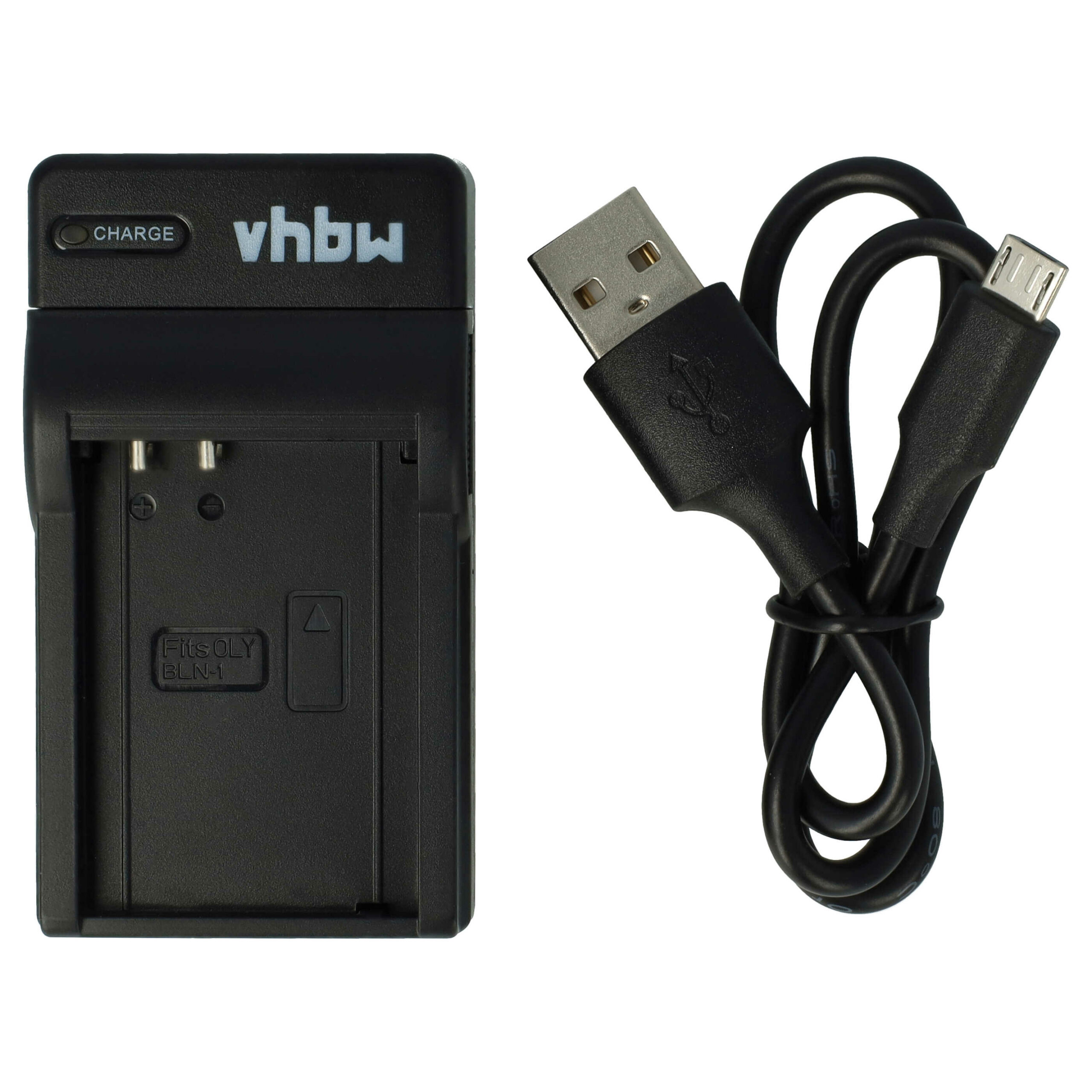 Carregador de Bateria USB-C vhbw com Cabo para Olympus Pen Digital Camera 0.5A