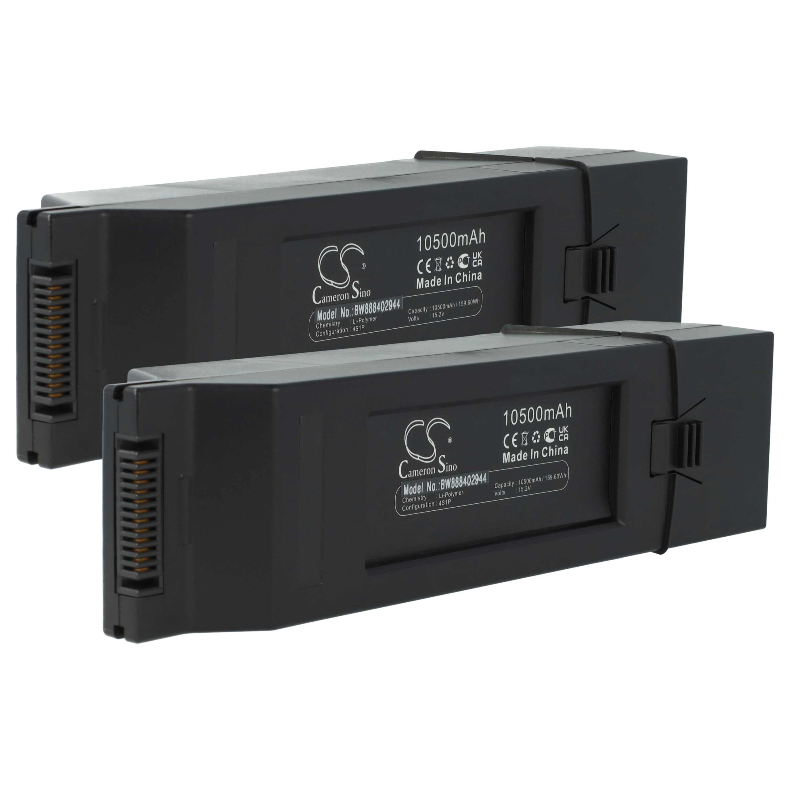 Pack 2 Baterias vhbw para Drones Yuneec H3, H520E - 10500 mAh 15.2 V Li-Polymer