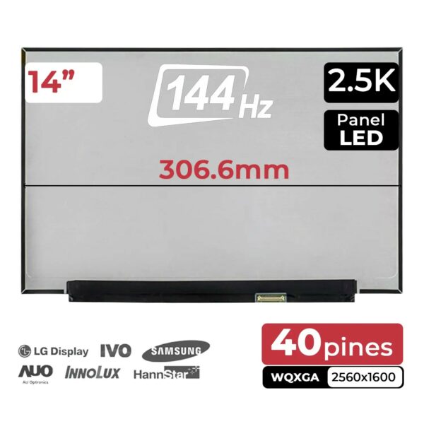 Ecrã LED 14" WQXGA 144Hz para Portátil ASUS ROG Zephyrus G14 GA402N GA402R | NE140QDM-NX4