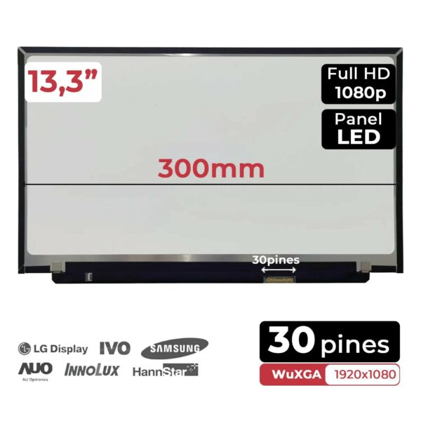 Ecrã LED 13.3" IPS Full HD 30 Pinos para Portátil HP Pavilion 13-AN Series - NE133FHM-N67