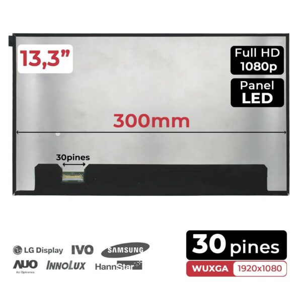 Ecrã LED 13.3" FHD IPS para Portátil Dell Latitude 7380 7390 E7380 E7390 - B133HAN04.6
