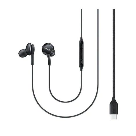 Auscultadores Samsung EO-IC100 com USB-C e microfone — pretos