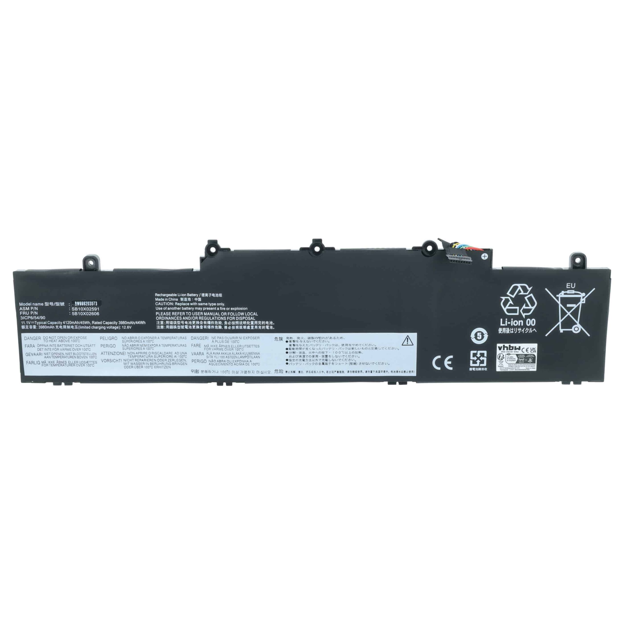 Bateria vhbw para Lenovo ThinkPad E14/E15 Gen 2, 3950 mAh, 11,34 V - Image 3