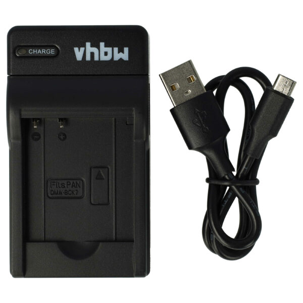 Carregador USB-C vhbw + Cabo para Panasonic Lumix DMC-FH2, DMC-FH2A, DMC-FH2K