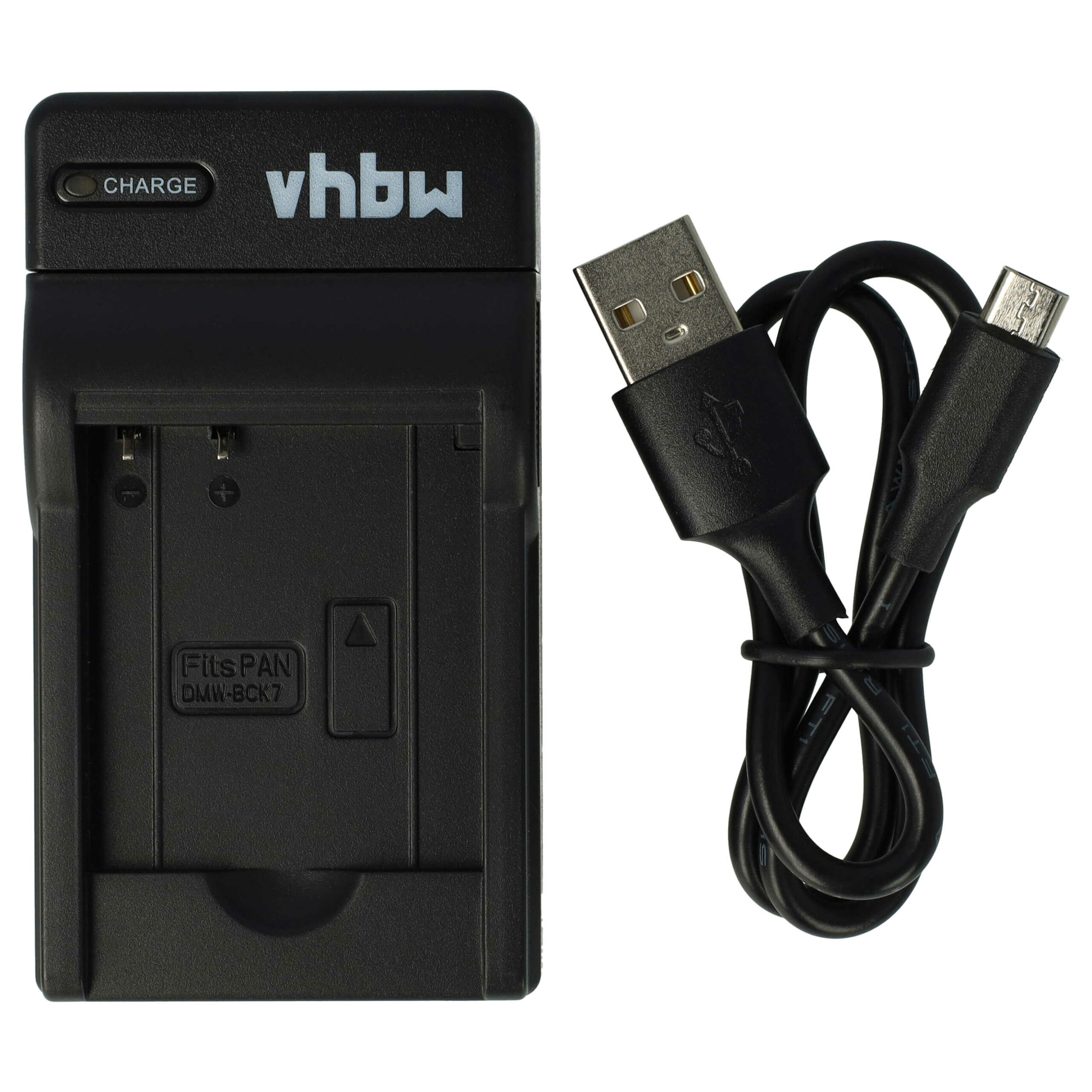 Carregador USB-C vhbw + Cabo para Panasonic Lumix DMC-FH2, DMC-FH2A, DMC-FH2K